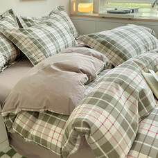 全棉100磨毛床单被套200x230cm全棉四件套纯棉100%a类 磨毛床单被套-漫情格